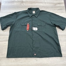 Dickies Shirt Green Short Sleeve Work Top Men  s 4XL NWT Original Fit
