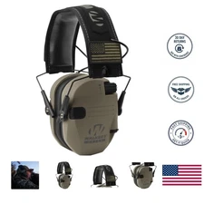 Rugged Razor Slim Electronic Earmuffs with AUX Input - 23dB Noise Reduction