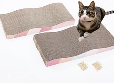 Cat Scratching Board cat Scratcher Scratch Pad Cardboard 2pcs