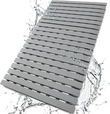 Slip Bath Shower Mat Non 27.5 x15.7 Inch Suction Cups Drain Holes Quick Dry Eco
