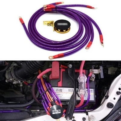 Universal 5 Points HKS Super Earth Cable Wire Grounding Kit Performance Purple