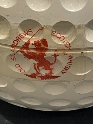 Vintage Old St. Andrews Scotch Whisky Golf Ball Ice Bucket And