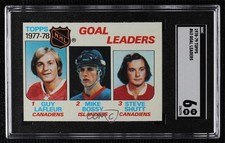 1978-79 Topps Leaders Mike Bossy Guy Lafleur Steve Shutt #63 SGC 6 HOF 1ar2