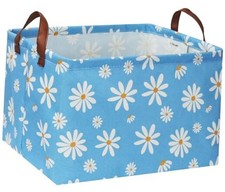 Rectangular Storage Basket,Collapsible Gift Basket with Handles,Kids 1 Daisy