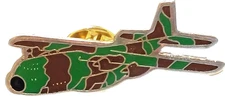 Hercules C-130 Camouflaged Cargo Aircraft 1.5" Lapel Pin