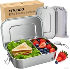 800/1200/1400ml Metal Bento Box: Stainless Steel Food Storage Container