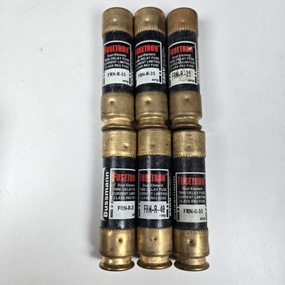 NEW 6CT Bussmann FRN-R-35 Dual-Element Time Delay Fuse 35 Amp 250V | eBay