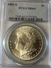 1882-S San Francisco Morgan Silver Dollar PCGS Graded MS64