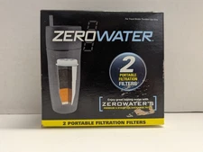 ZeroWater 2 Pack Portable 5-Stage Filtration Travel Bottle Filters Sealed