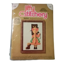 VINTAGE Jiffy Stitchery Kit #702 "Talkin'" Designed by Connie Blyler - Sealed