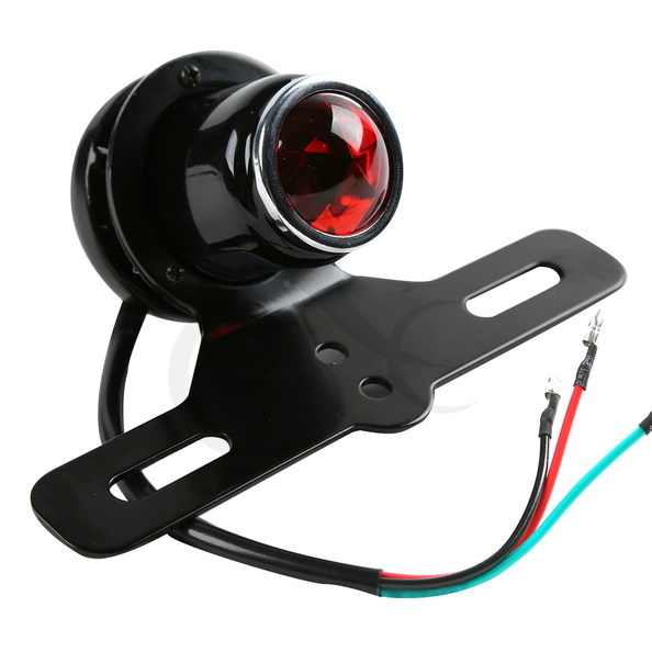 License Plate Holder Tail Light Kit For Dirt Bike ATV Chopper Cruiser