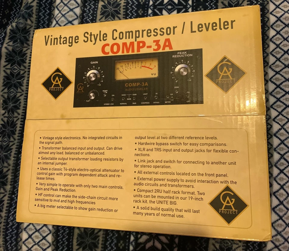 Одноканальный компрессор Golden Age Project COMP-3A UA LA-3a Clone новый в коробке - Изображение 2 из 3