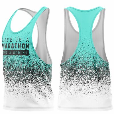 Life Is A Marathon Stringer Gym Weste Herren Ärmellos Bodybuilding Muskel Fitness