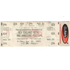 NEW ENGLAND METAL & HARDCORE Concert Ticket Stub WORCESTER MA 4/30/04 PALLADIUM