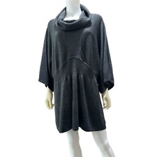 Suzie Couture Woman Women’s 1X Gray Cowl Neck Sweater Dress