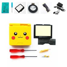NEW GBA SP Game Boy Advance SP Replacement Housing Shell Screen Lens Pikachu 