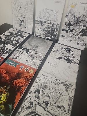 BIG lot of 9 Skybound X Image Comics Black & White Variants NM Virgin PICS!