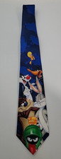 VTG Authentic Looney Tunes 100 Silk Neck Tie Necktie Bugs Bunny Taz Daffy Duck