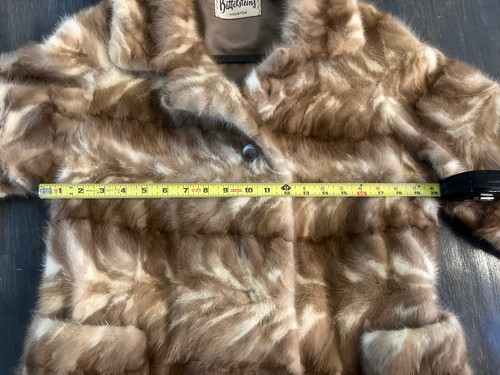 Vintage 1950-60s Authentic Pastel Mink Fur Heavy Coat Battelsteins Houston Retro - Picture 9 of 16