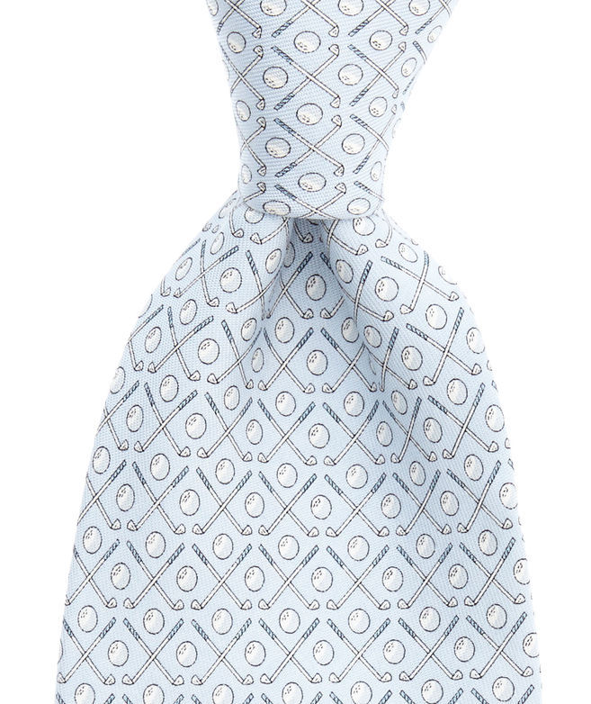 vineyard vines Golf Clubs Tie Light Blue Size Reg Style #1TBB023 J