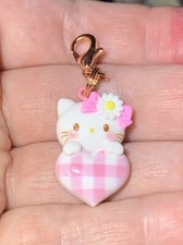 Hello Kitty Charm Zipper Pull  Keychain Add On Clip 