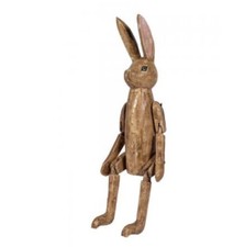 EASTER Hare Wooden Rabbit Puppet Shelf Sitter 70cm EASTER DECORATION