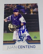 Juan Centeno SIGNED 2013 Brandt Las Vegas 51s #5 New York Mets RC Auto Astros