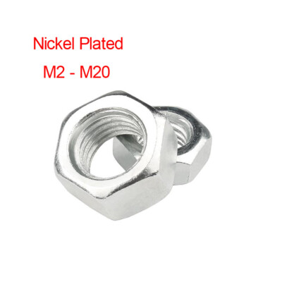 M2 M3 M4 M5 M8 M14 M16- M20 Hexagon Nut Nickel Plated Locking Nut Bolt Screw Cap