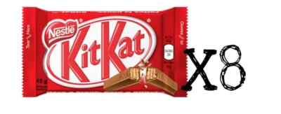 Kit Kat Chocolate Bars from Canada, 8x45g bars per order, Bought FRESH