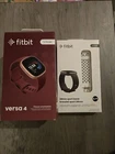Fitbit Versa 4 Fitness Smartwatch Bundle, Beet Juice/Copper Rose, Multiple Bands
