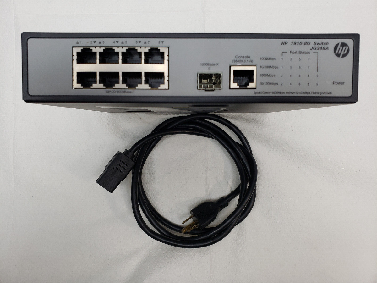 HP OfficeConnect 1910 8-Port Gigabit Ethernet Switch JG348A With