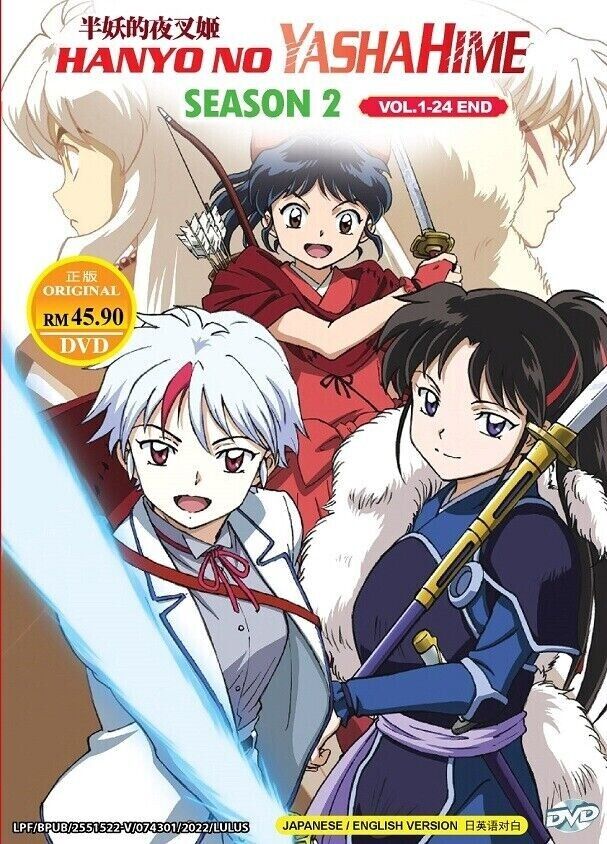 Hanyou no Yashahime Season 1+2 Complete DVD Box Set English Dubbed