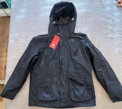 CAMEL CROWN Snow Waterproof Ski Jacket Detachable Hood Windproof Black  Medium