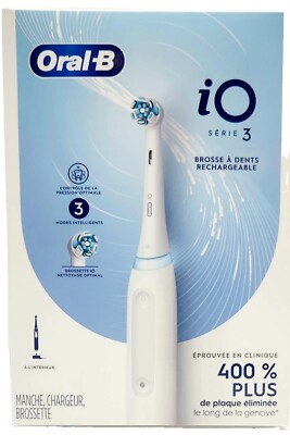 Oral B iO Series 3 Rechargeable Electric Toothbrush, Matte White, 3 Modes, New