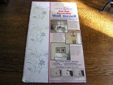 1990 Plaid Stencil Decor Pre-Cut SPRING FLORAL WALTZ 8.25x12" Stencil NIP
