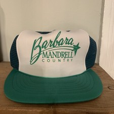 Vintage Barbara Mandrell Country Music Hat Green Mesh Trucker Snapback Nashville