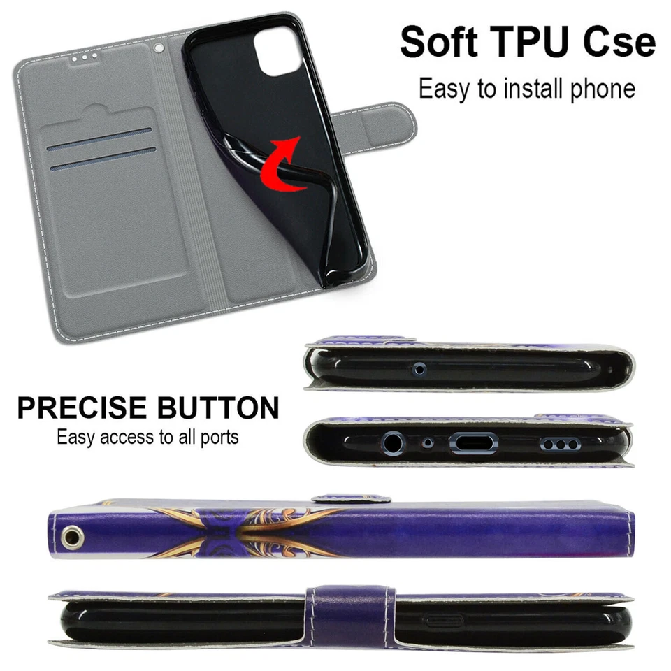 Butterfly Flower Wallet Phone Case For Xiaomi Redmi A3 13C 11T 13T 10 Poco X3 - Image 4 of 4