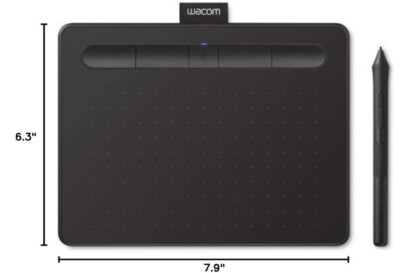 Wacom Intuos S Wireless Drawing Graphics Tablet - Black