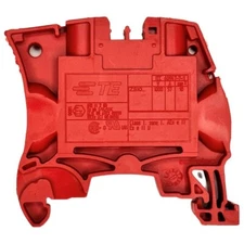 SolaDeck 1450.1R 8MM Terminal Block in Red 600VDC, 42A, 24-6AWG