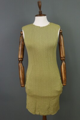 Class Roberto Cavalli Green Sleeveless A-Line Bodycon Dress Sz 8