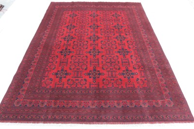 Custom Size Afghan Oriental Rug- Fine Khal Mohammedi Rug- Tribal Living Room Rug