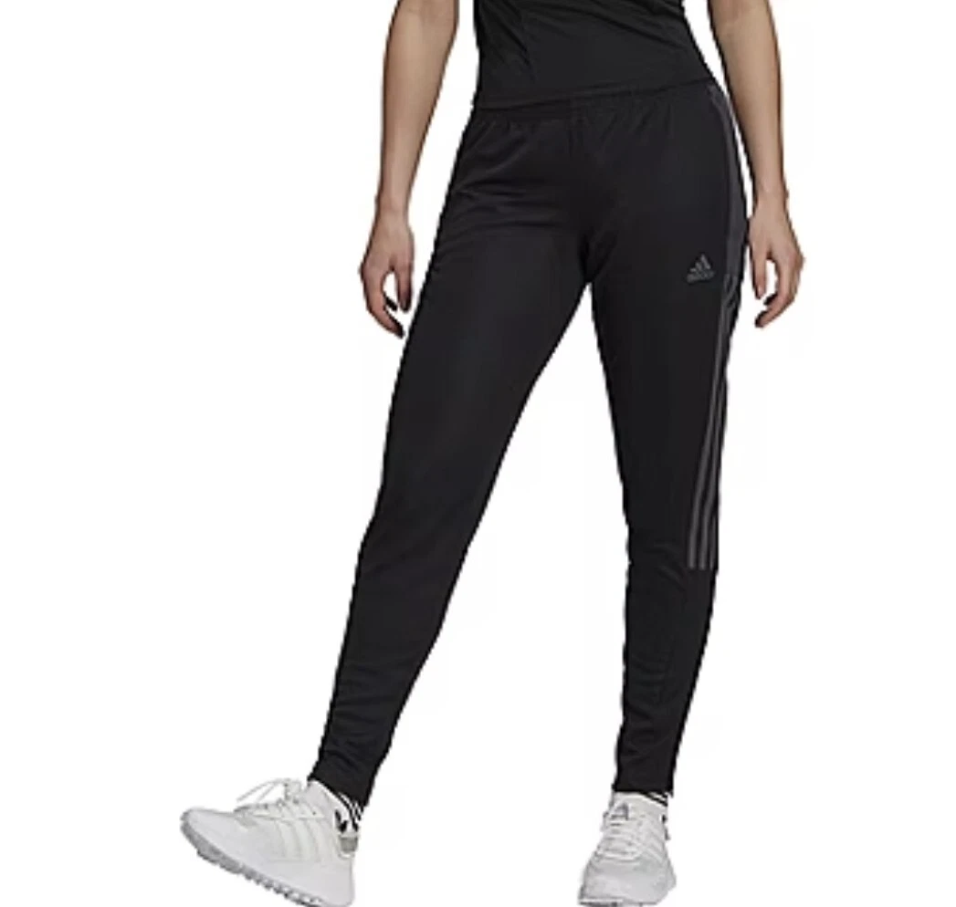 Adidas Tiro TK Women's Track Pants Black/Grey Tapered Joggers Sz Small  GN5492