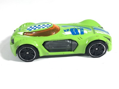 Hot Wheels Dodge XP-07 Lime Green M3312 Race Car Racing Checks Toy