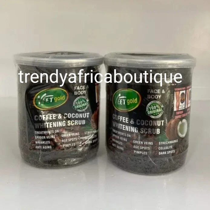 Veetgold coffee & coconut face & body scrub, anti green veins, spot & more 450gx - Image 4 of 4