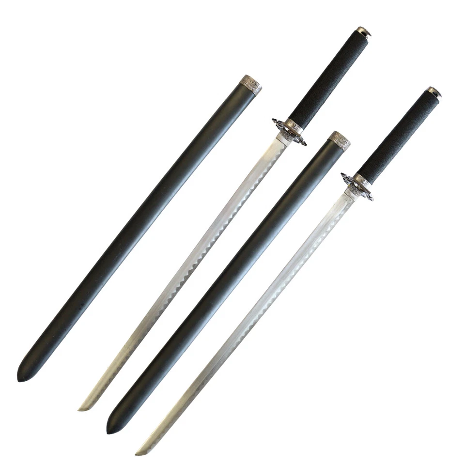 Defender 2 Pc 28" Ninja Sword Set Wood Handle With Black Nylon Cord Wrapped - image 2 of 4