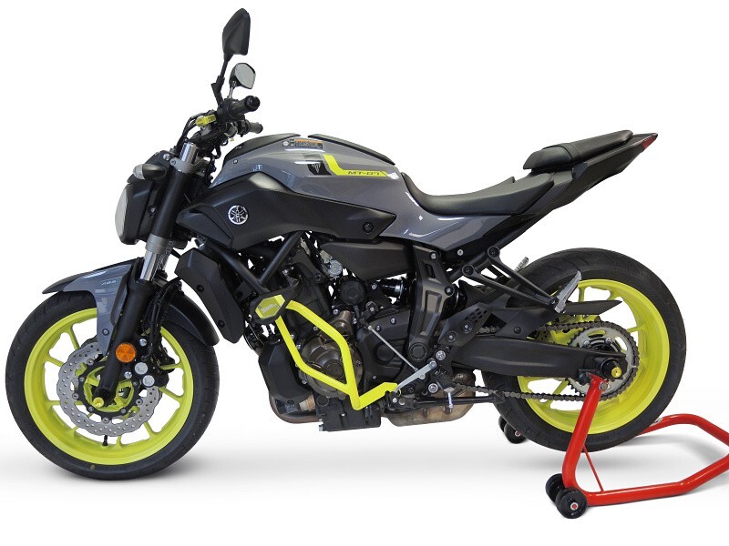 Protezione Motore Per Yamaha MT-07 2014-2023 - Crash Bar In Ferro Nero