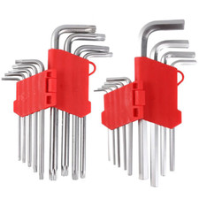 Set 18 Chiavi esagonali a Brugola ad Elle e Stella Bricolage Attrezzi Kit lunghe