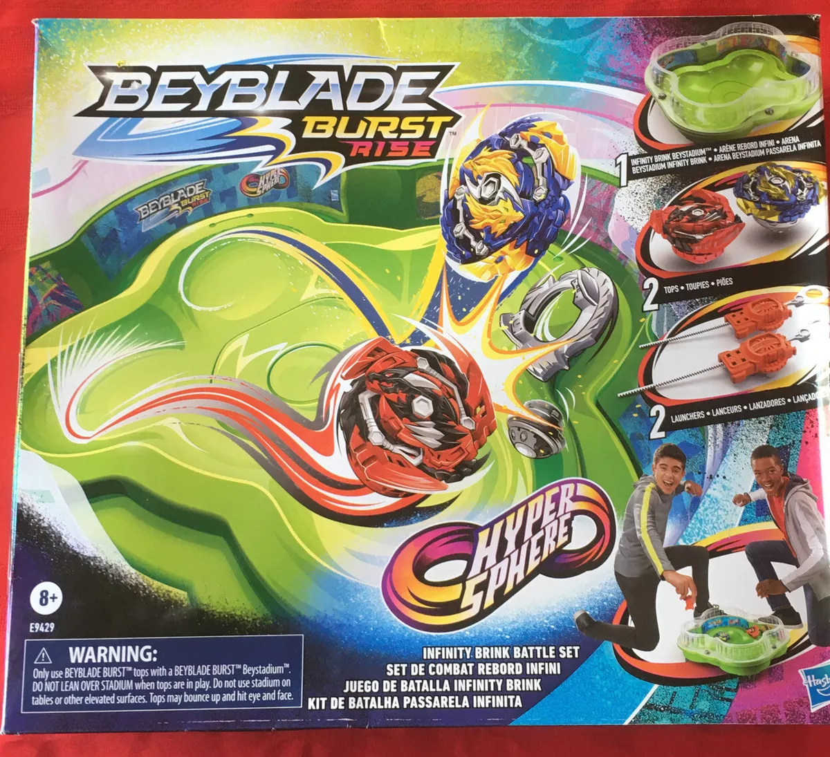 Beyblade Burst Rise Hypersphere Infinity Brink Battle Set & 2 Tops (New In  Box)