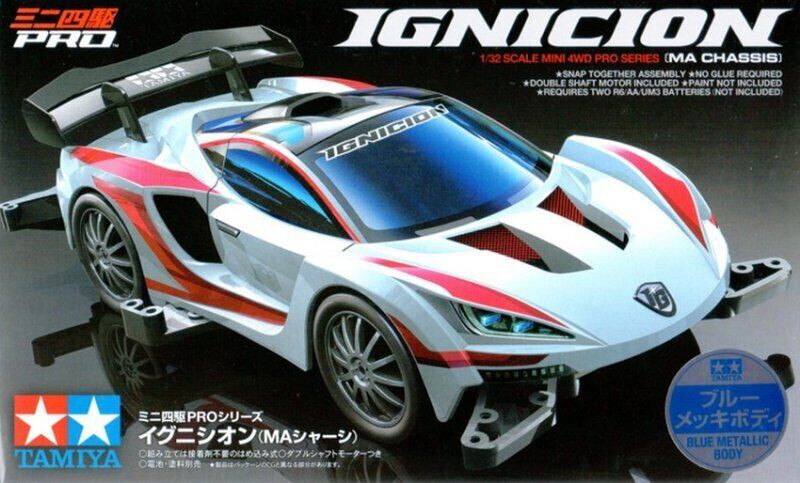 TAMIYA 1:32 MINI 4WD AUTO IGNICION MA CHASSIS  PRO SERIES CON MOTORE  ART  95165