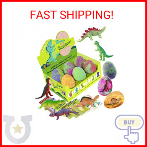Bath Bombs for Kids with Surprise Toys Inside - XXL Dinosaur Toys Bath Bomb Gift